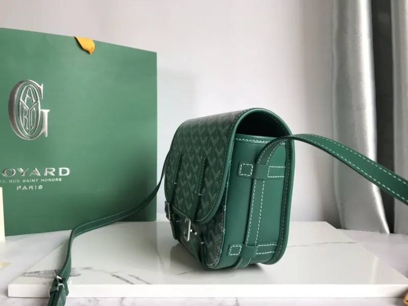 Alternative view of Goyard Green Crossbody Satchel Bag 126