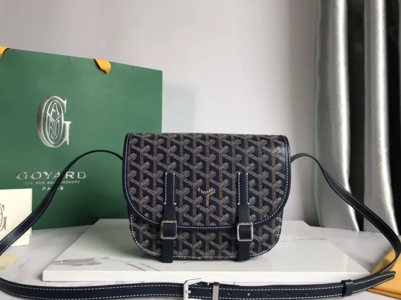 Goyard Navy Crossbody Satchel Bag