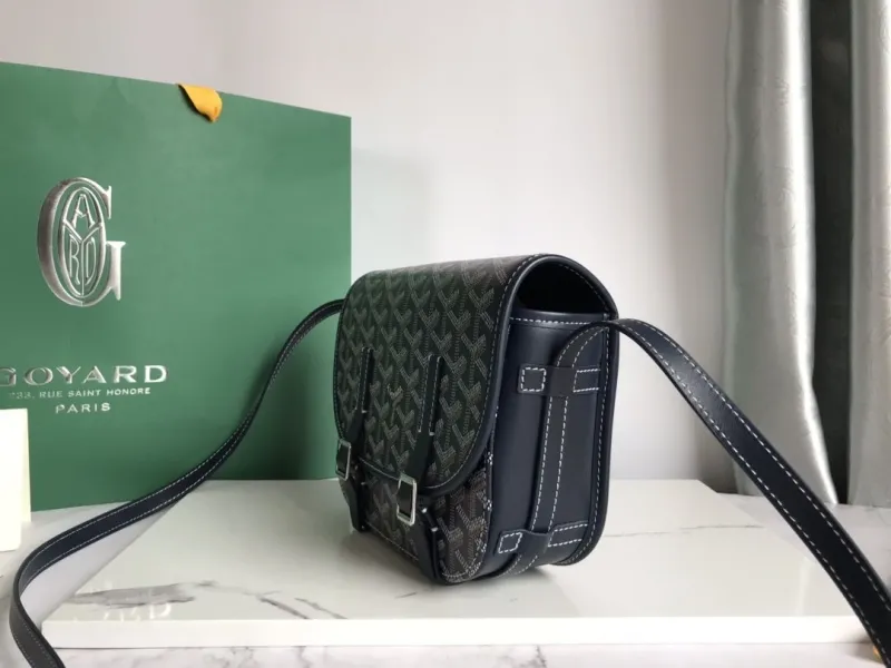 Alternative view of Goyard Navy Crossbody Satchel Bag