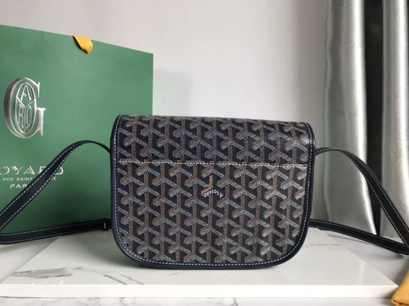 Goyard Navy Crossbody Satchel Bag - Image 3