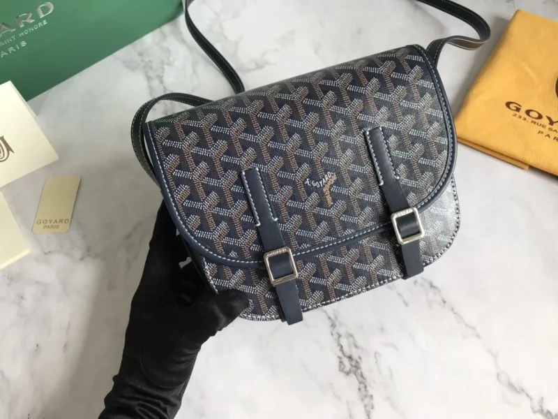 Goyard Navy Crossbody Satchel Bag - Image 5