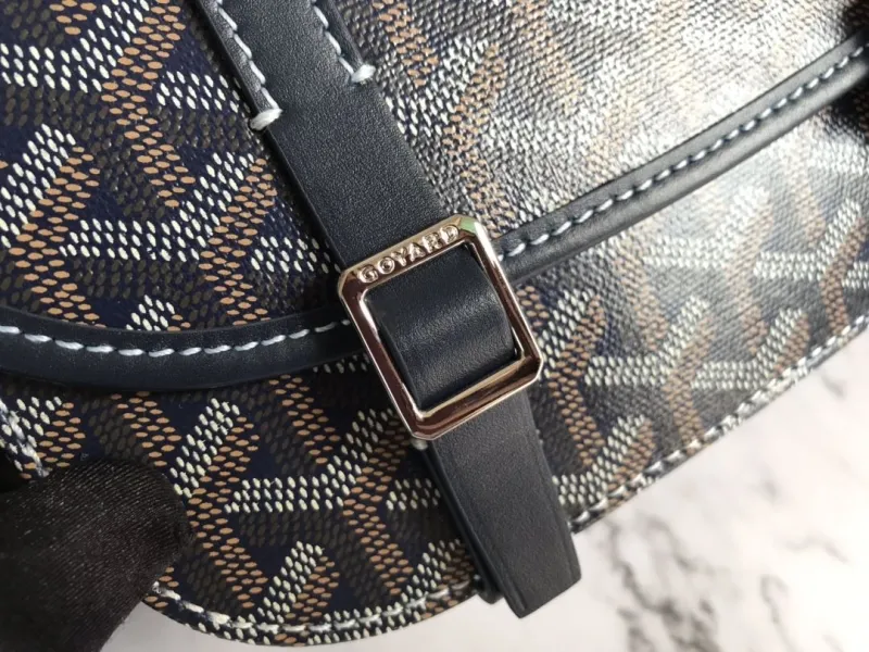 Goyard Navy Crossbody Satchel Bag - Image 6