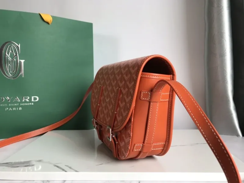 Alternative view of Goyard Orange Crossbody Satchel Bag