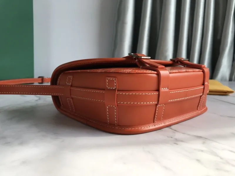 Goyard Orange Crossbody Satchel Bag - Image 4