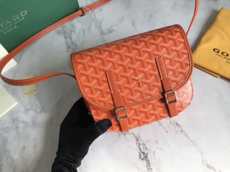 Goyard Orange Crossbody Satchel Bag - Image 5