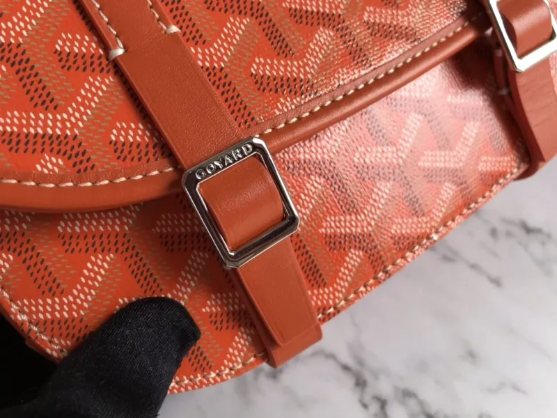 Goyard Orange Crossbody Satchel Bag - Image 6