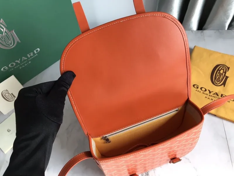 Goyard Orange Crossbody Satchel Bag - Image 8