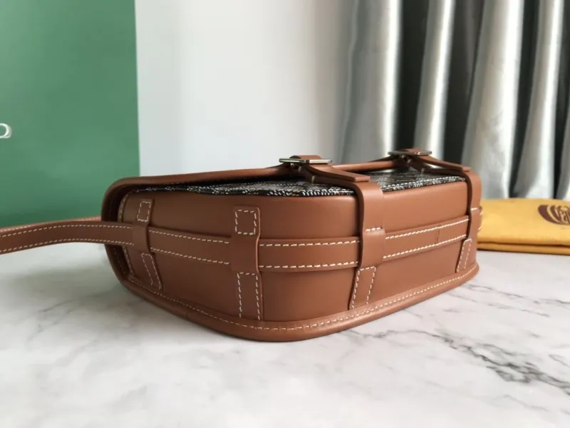 Goyard Black Brown Crossbody Satchel Bag 129 - Image 4
