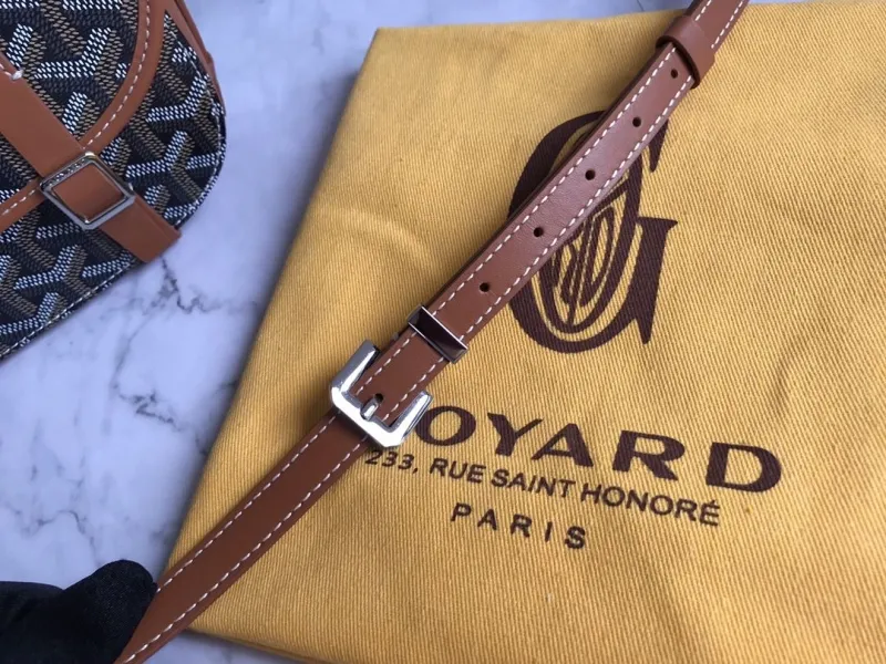 Goyard Black Brown Crossbody Satchel Bag 129 - Image 8