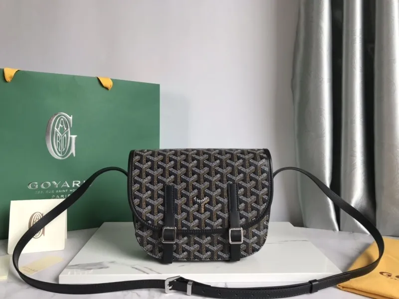 Goyard Black Crossbody Satchel Bag 130