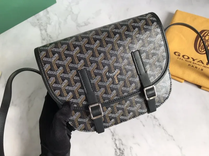 Goyard Black Crossbody Satchel Bag 130 - Image 5