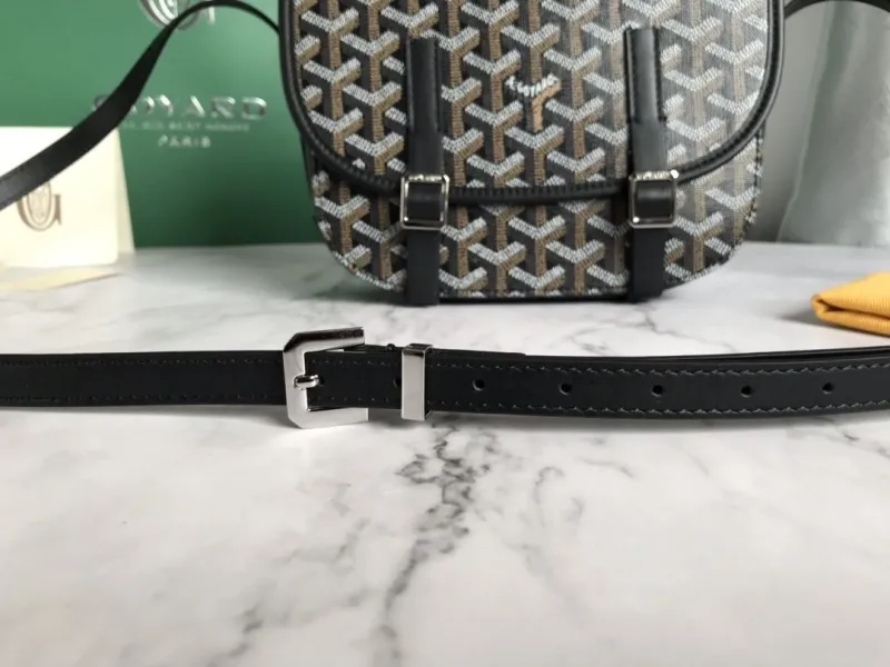 Goyard Black Crossbody Satchel Bag 130 - Image 7