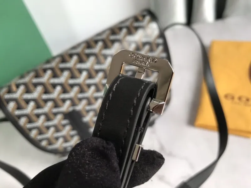 Goyard Black Crossbody Satchel Bag 130 - Image 8
