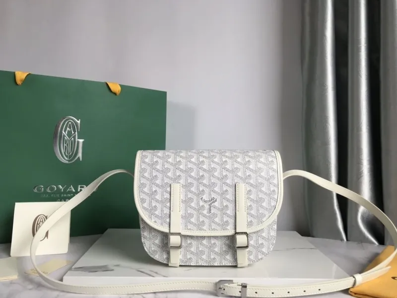 Goyard White Satchel Crossbody Bag
