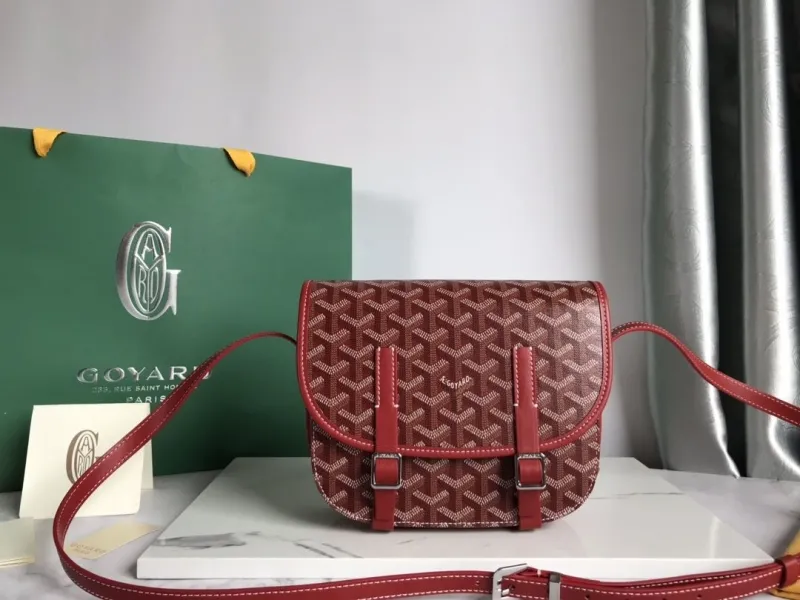 Goyard Red Satchel Crossbody Bag