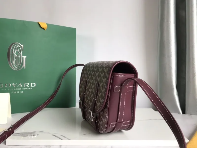 Alternative view of Goyard Burgundy Satchel Crossbody Bag 133
