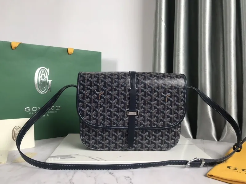 Goyard Navy Crossbody Satchel Bag 135