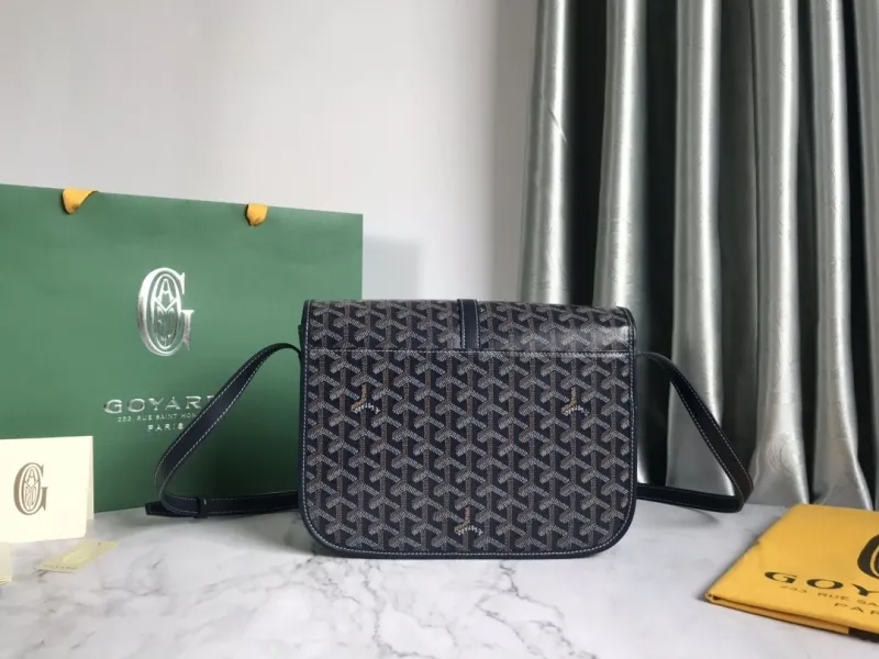 Alternative view of Goyard Navy Crossbody Satchel Bag 135