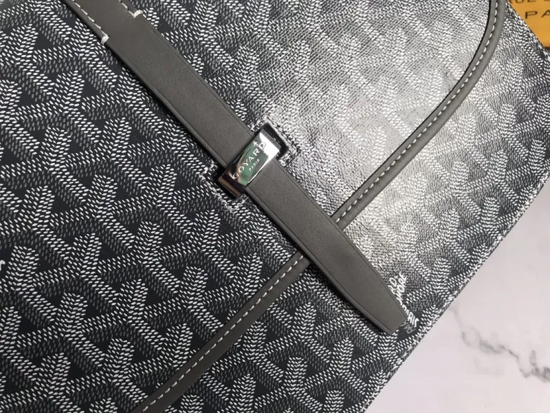 Goyard Gray Satchel Bag 136 - Image 4