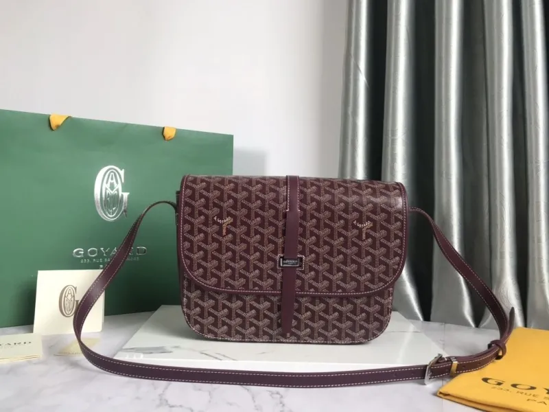Goyard Burgundy Satchel Crossbody Bag 137