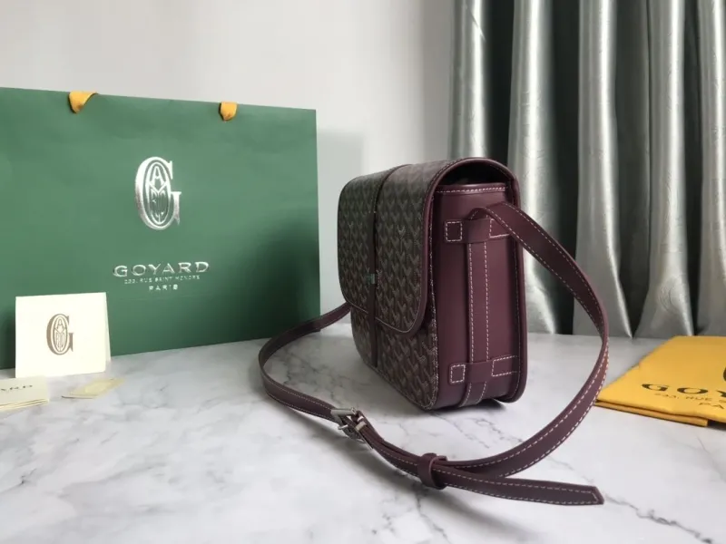 Alternative view of Goyard Burgundy Satchel Crossbody Bag 137