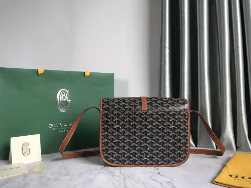 Alternative view of Goyard Black Brown Satchel Crossbody Bag 138