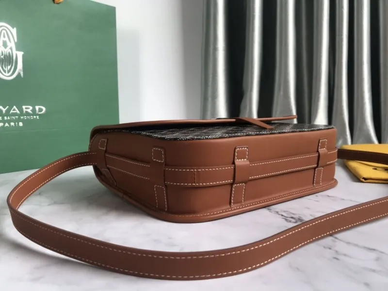 Goyard Black Brown Satchel Crossbody Bag 138 - Image 3