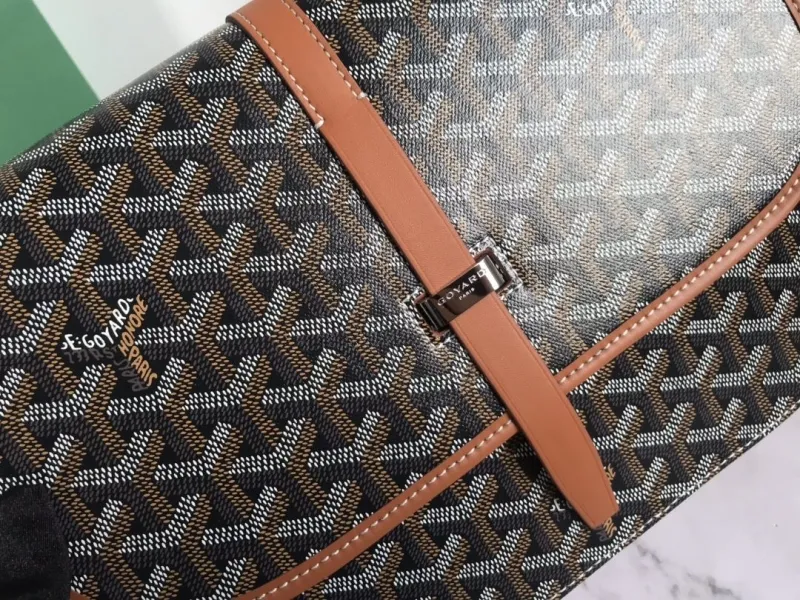 Goyard Black Brown Satchel Crossbody Bag 138 - Image 4