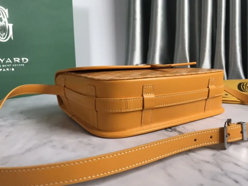 Goyard Yellow Satchel Crossbody Bag - Image 3