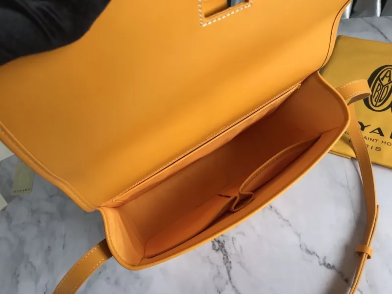 Goyard Yellow Satchel Crossbody Bag - Image 6