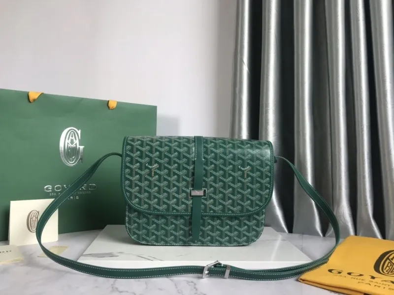 Goyard Green Crossbody Satchel Bag