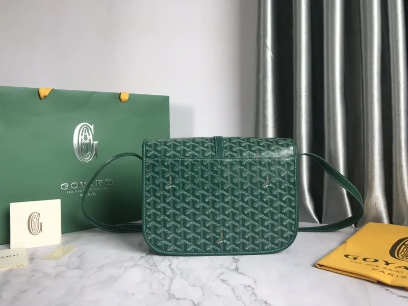 Alternative view of Goyard Green Crossbody Satchel Bag