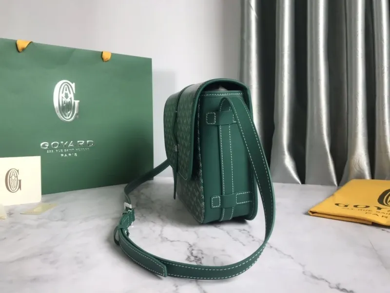 Goyard Green Crossbody Satchel Bag - Image 3