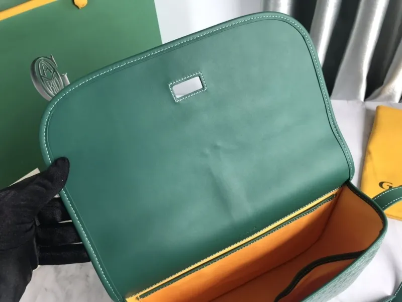 Goyard Green Crossbody Satchel Bag - Image 9