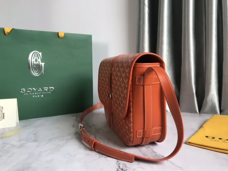 Goyard Orange Satchel Crossbody Bag - Image 3