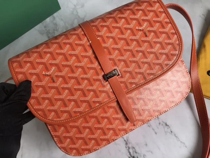 Goyard Orange Satchel Crossbody Bag - Image 5