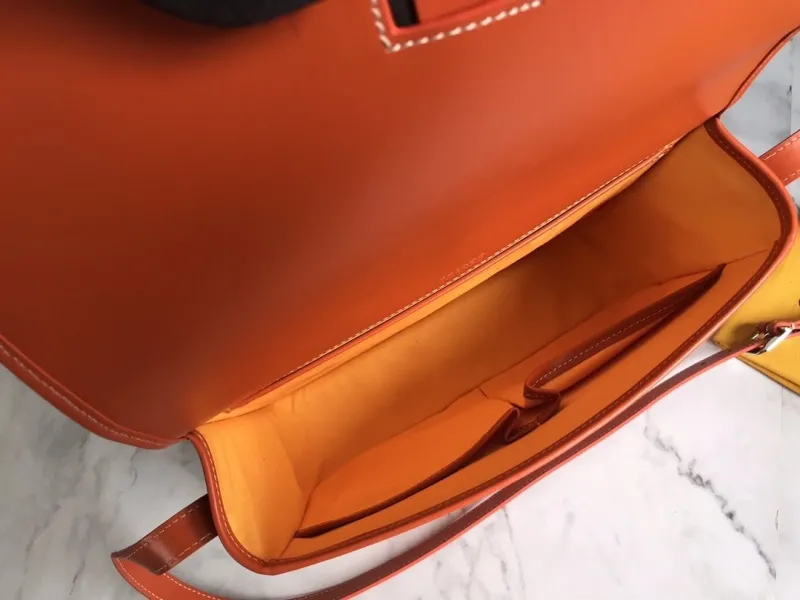 Goyard Orange Satchel Crossbody Bag - Image 7