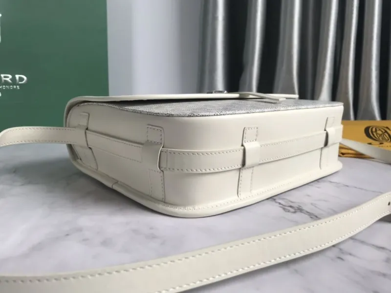 Goyard White Crossbody Satchel Bag - Image 3