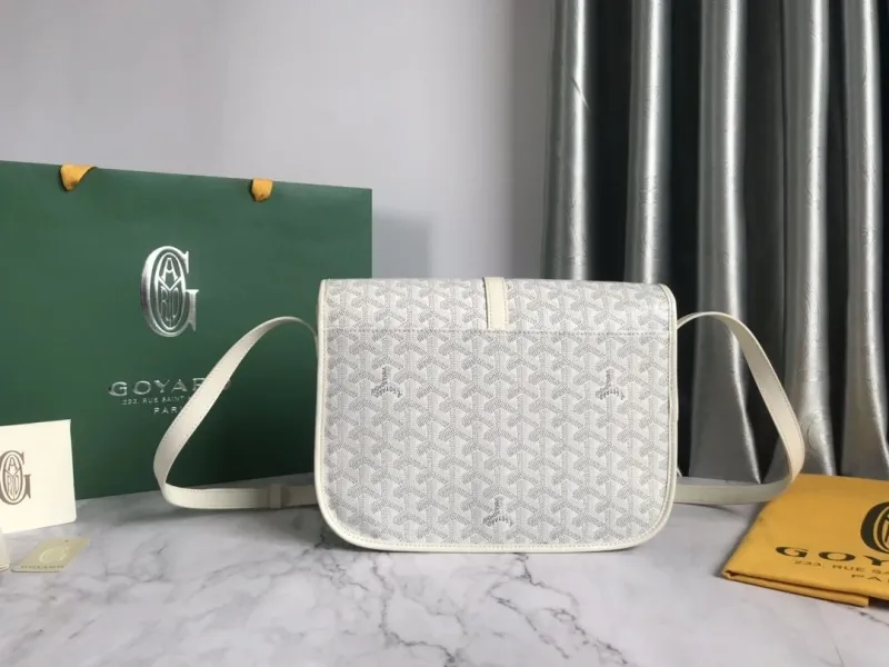 Goyard White Crossbody Satchel Bag - Image 4