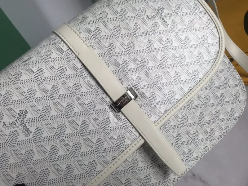 Goyard White Crossbody Satchel Bag - Image 5