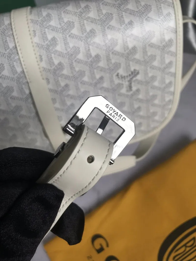 Goyard White Crossbody Satchel Bag - Image 9