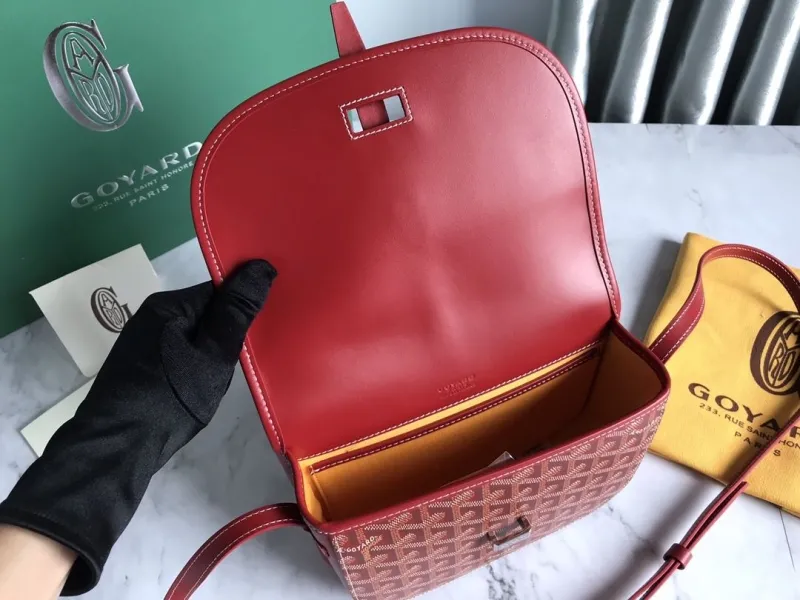 Goyard Red Crossbody Saddle Bag 151 - Image 9