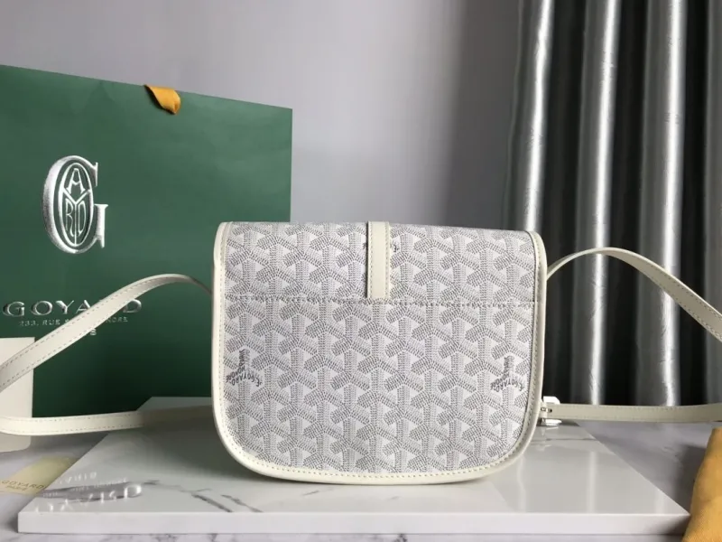 Goyard White Crossbody Satchel Bag 153 - Image 3