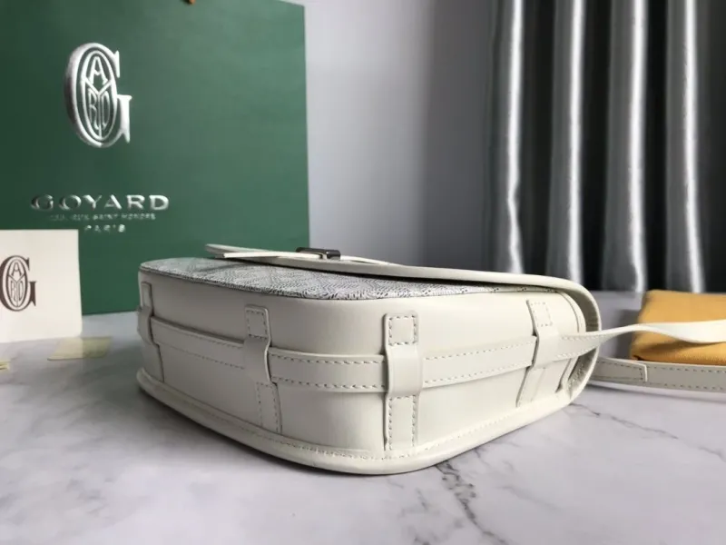 Goyard White Crossbody Satchel Bag 153 - Image 4