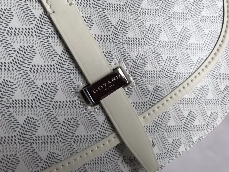 Goyard White Crossbody Satchel Bag 153 - Image 6