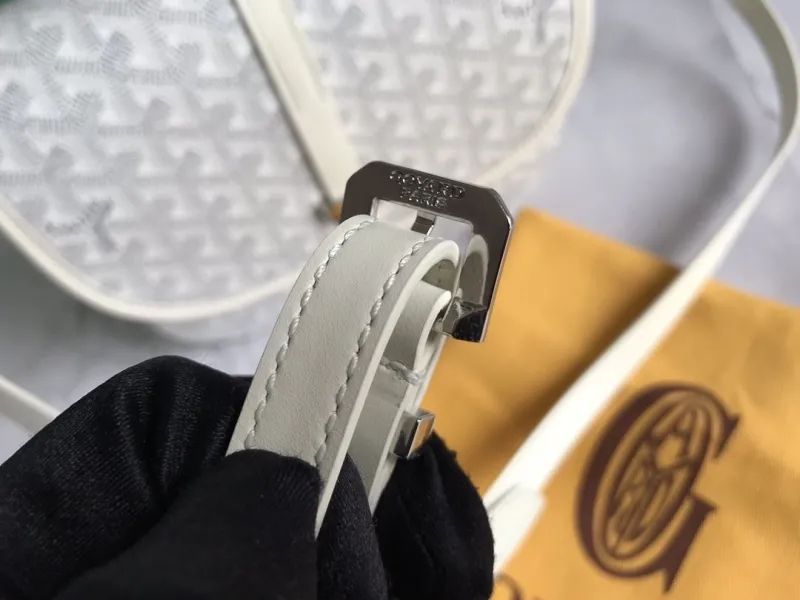 Goyard White Crossbody Satchel Bag 153 - Image 8