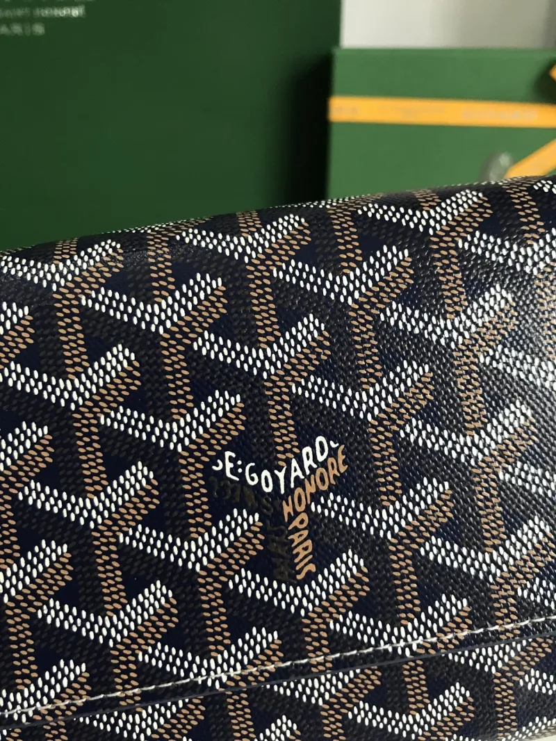 Goyard Navy Satchel Crossbody Bag 166 - Image 5