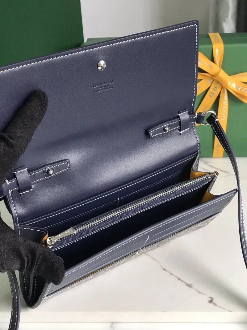 Goyard Navy Satchel Crossbody Bag 166 - Image 7