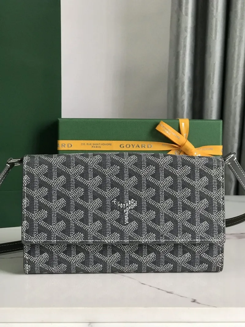 Goyard Gray Crossbody Satchel Bag