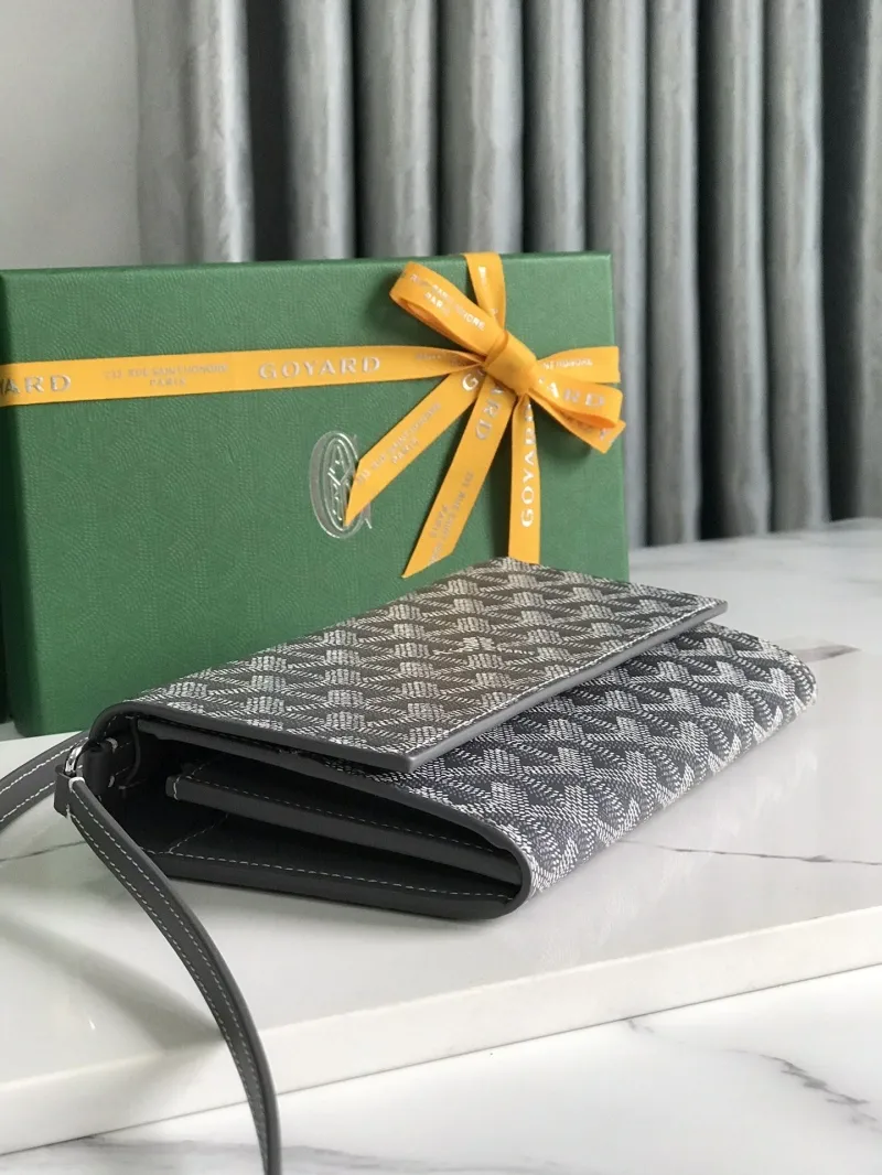Goyard Gray Crossbody Satchel Bag - Image 3